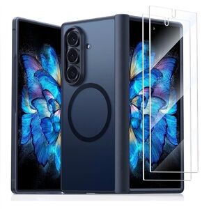 TORRAS Magnetic Shockproof for Samsung Galaxy Z Fold 7 Case w/Screen Protectors